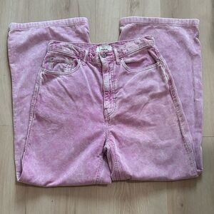 BDG Pink High and Wide Leg Jeans
